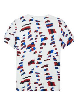 T-Shirt Tommy Hilfiger Multi Flag Weiß