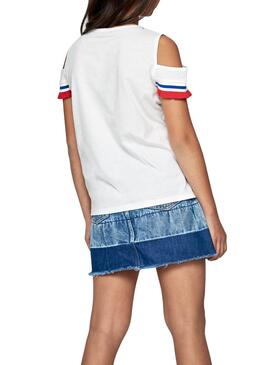 T-Shirt Pepe Jeans Kim Weiss für Mädchen