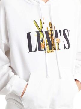 Sweatshirt Levis Serif Desert Weiss für Damen