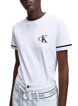 T-Shirt Calvin Klein Stickspitze Damen