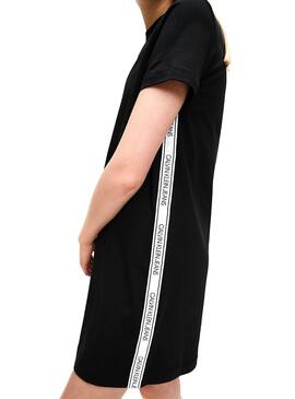 Kleid Calvin Klein Jeans Seite Tape Schwarz Damen