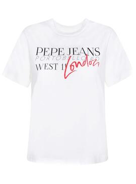 T-Shirt Pepe Jeans Anette Weiss für Damen