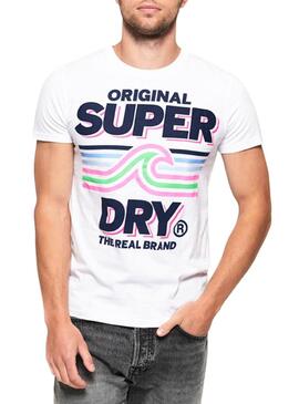 T-Shirt Superdry Malibu Weiß Herren