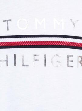 T-Shirt Tommy Hilfiger Flag Tape Weiss für Junge