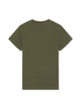 T-Shirt Hackett Basic Logo Grün für Junge