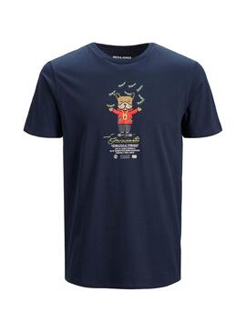 T-Shirt Jack and Jones Dog Blau für Herren
