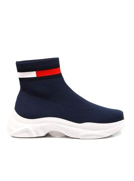 Sneaker Tommy Jeans Socke Marineblau für Damen