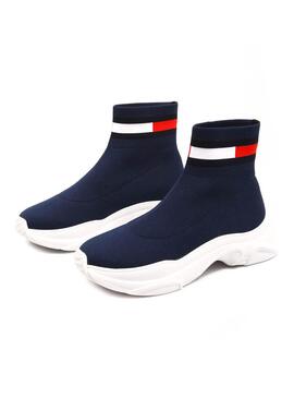 Sneaker Tommy Jeans Socke Marineblau für Damen