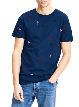 T- Shirt Jack and Jones Jorconvo Marine Blau