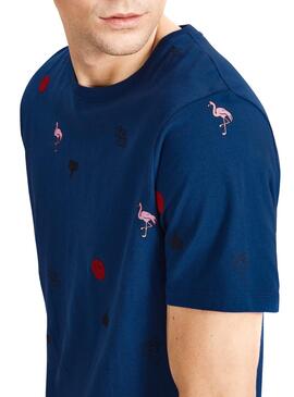 T- Shirt Jack and Jones Jorconvo Marine Blau