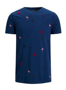 T- Shirt Jack and Jones Jorconvo Marine Blau