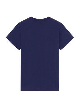 T-Shirt Hackett HKT Basic Blau Marineblau für Herren