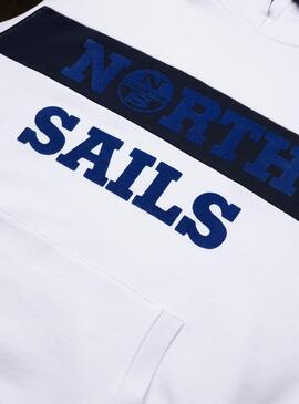 Sweatshirt North Sails Kapuze Weiss für Herren