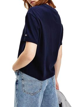T-Shirt Tommy Jeans Star Blazer Blau Damen