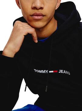 Sweatshirt Tommy Jeans Straight Schwarz für Herren