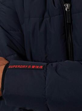 Jacke Superdry Sports Puffer Blau Marineblau Herren