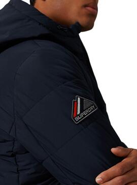Jacke Superdry Sports Puffer Blau Marineblau Herren