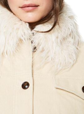 Jacke Pepe Jeans Dua Lipa Katy Cordstoff Beige Damen