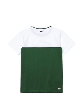 T-Shirt Lacoste Bicolor Print Grün für Junge
