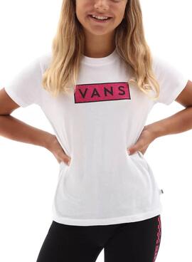 T-Shirt Vans Easy Box Glitter Weiss für Mädchen