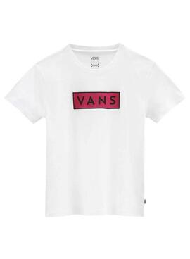 T-Shirt Vans Easy Box Glitter Weiss für Mädchen