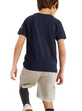 T-Shirt Ecoalf Multicolor Because Marineblau Junge