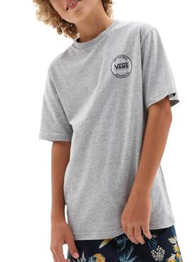 T-Shirt Vans Authentic Checker Grau für Junge
