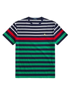 T-Shirt Polo Ralph Lauren Streifen Grün Herren