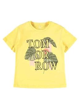 T-Shirt Name It Damaya Boxy Gelb für Mädchen