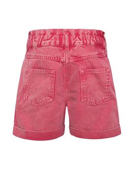 Short Pepe Jeans Gigi Paperbag Rot für Mädchen