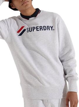 Sweatshirt Superdry Sportstyle Grau für Herren