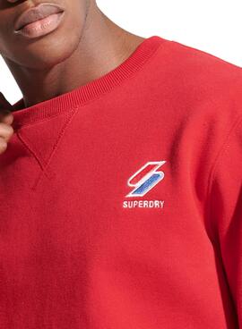 Sweatshirt Superdry Sportstyle Crew Rot für Herren