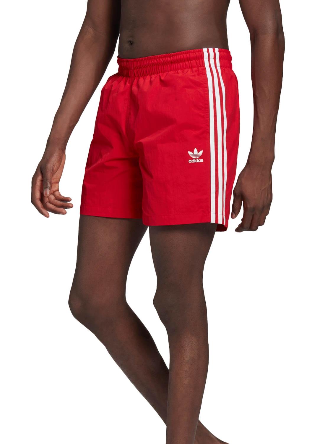 Badehose Adidas Stripe Rot für Herren