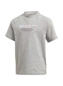 T-Shirt Adidas Adicolor Graphic Grau Junge und Mädchen