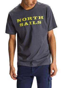 T-Shirt North Sails Cotton Grau Herren