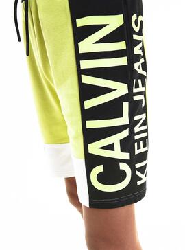 Bermuda Calvin Klein Farbe Block Gelb Junge