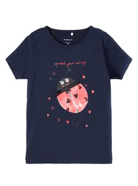 T-Shirt Name It Daruna Marineblau für Mädchen