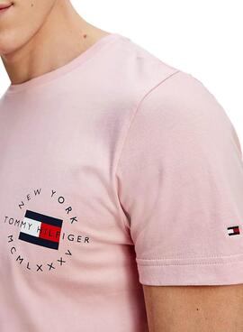 T-Shirt Tommy Hilfiger Circle Pink Herren