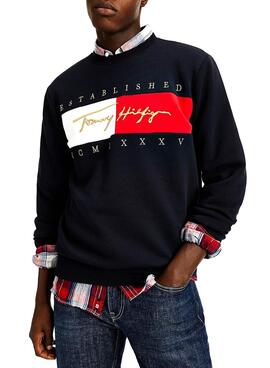 Sweatshirt Tommy Hilfiger Signature Marineblau Herren