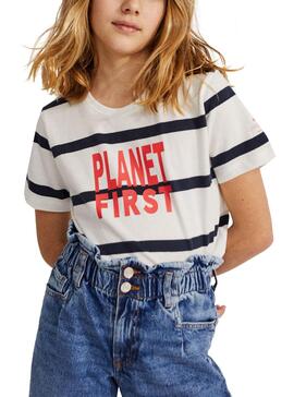 T-Shirt Ecoalf Planet First Weiss für Mädchen