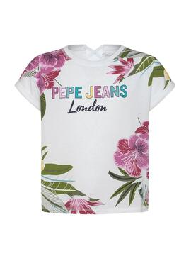 T-Shirt Pepe Jeans Fiona Weiss für Mädchen