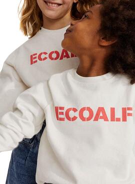 Sweatshirt Ecoalf Astecos Weiss für Mädchen Junge