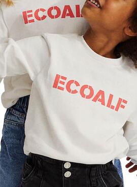 Sweatshirt Ecoalf Astecos Weiss für Mädchen Junge