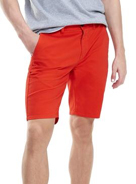 Shorts Tommy Jeans Essential Chino Rot Mann