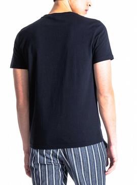 T-Shirt Antony Morato Rubber 3D Marineblau Herren