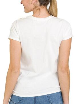 T-Shirt Naf Naf Colors Weiss für Damen