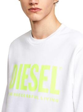 Sweatshirt Diesel S-GIR-DIVISION Weiss für Herren