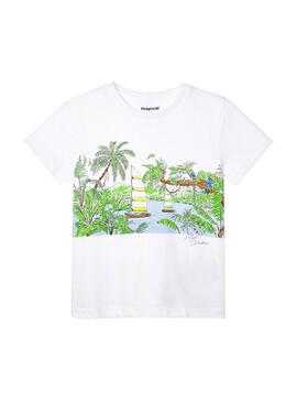 T-Shirt Mayoral Landscape Weiss für Junge
