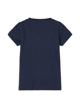 T-Shirt Name It Hafun Marineblau für Mädchen