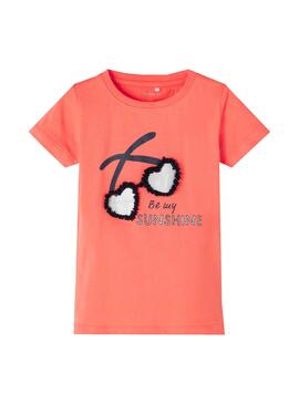 T-Shirt Name It Hafun Orange für Mädchen